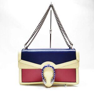 Authentic Gucci Dionysus Tricolor Leather Shoulder Bag mn1350-012126